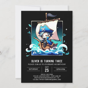 Little Ocean Pirate Birthday Invitation