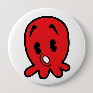Little Octopus 4 Inch Round Button
