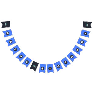 Little Officer Police Birthday Personalized Bunting Flags