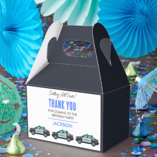 Little Officer Police Birthday Personalized Favor Box