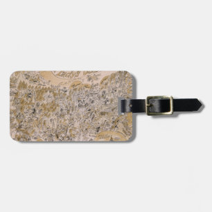 Little Old Lady's U.S.A. Map (Cartoon) Luggage Tag