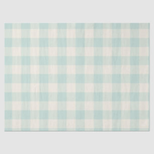 Little One Buffalo Check - soft teal Tissue Paper