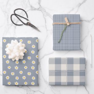 Little One Collection - dusty steel grey  Wrapping Paper Sheet