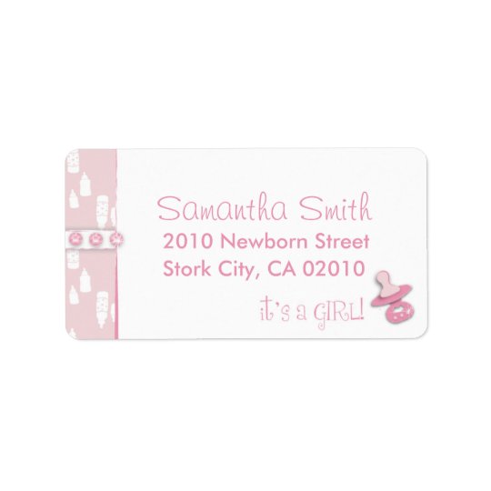 Little One Girl Address Label