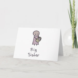Little One grande soeur carte de voeux