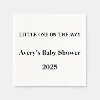 Little One On The Way Custom Napkins – Baby Shower
