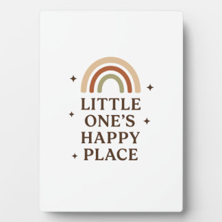 Little One’s Happy Place | Boho Rainbow Baby Decor Plaque