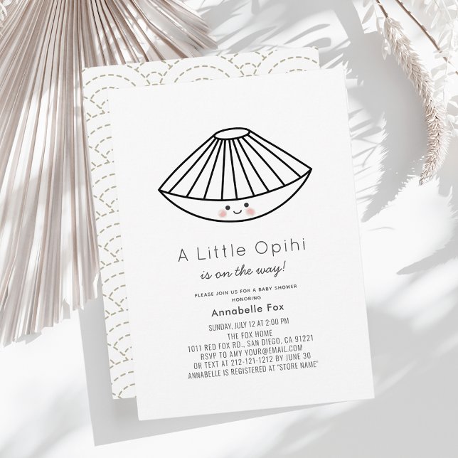 Little Opihi Blue Gender-neutral Baby Shower Invitation (Creator Uploaded)