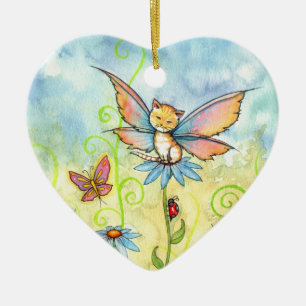 Little Orange Tabby Fairy Ornament