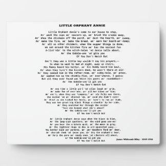 LITTLE ORPHANT ANNIE POEM PLAQUE