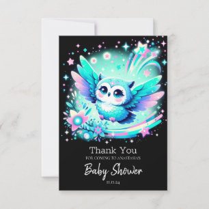 Little Owl Baby Shower Thank You Card
