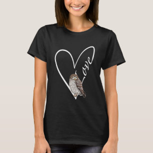 Little Owl Bird Bird Birdwatcher Animal Biologist  T-Shirt