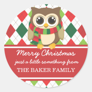 Little Owl Christmas Gift Tags