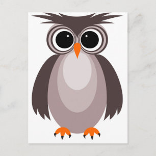 Little owl postcard