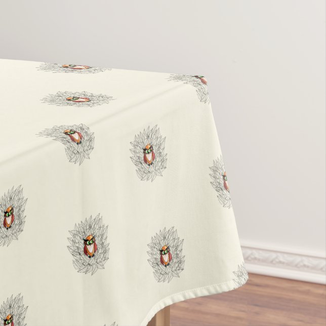 Little Owl Tablecloth - Your Colors (In Situ)