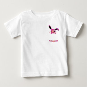 Little Paint Swirl Pocket Bunny Baby T-Shirt