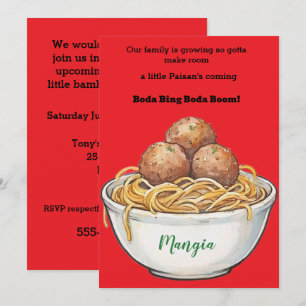 Little Paisan Baby Shower Invitation