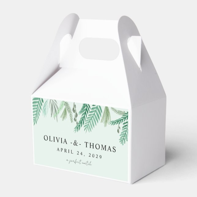 Little Palm Destination Wedding  Favor Box (Front Side)
