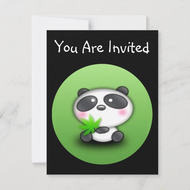 Little Panda Cub Invitation (Front)