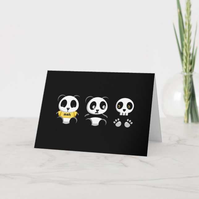 Little Pandas in the Dark Blank Card (Front)
