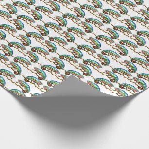 Little Panther Chameleon Lizards Wrapping Paper