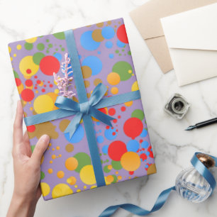 Little Party Monster and confetti Birthday Party Wrapping Paper