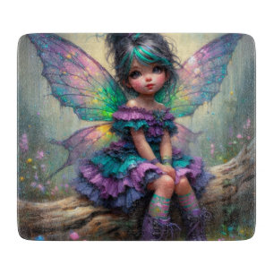Little pastel themed fairy cutting board