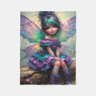 Little pastel themed fairy fleece blanket