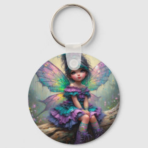 Little pastel themed fairy keychain