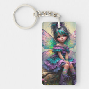 Little pastel themed fairy keychain