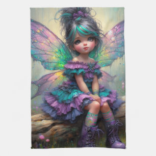 Little pastel themed fairy kitchen towel