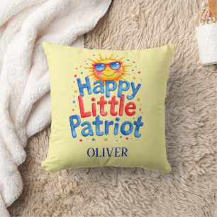 Little Patriot 4th of July Decor Throw Pillow