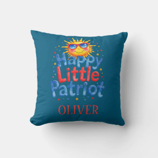 Little Patriot 4th of July Decor Throw Pillow