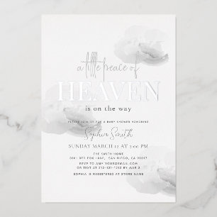 Little Peace of Heaven Grey Cloud Baby Shower