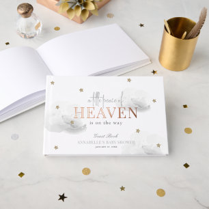 Little Peace of Heaven Grey Cloud Baby Shower Guest Book