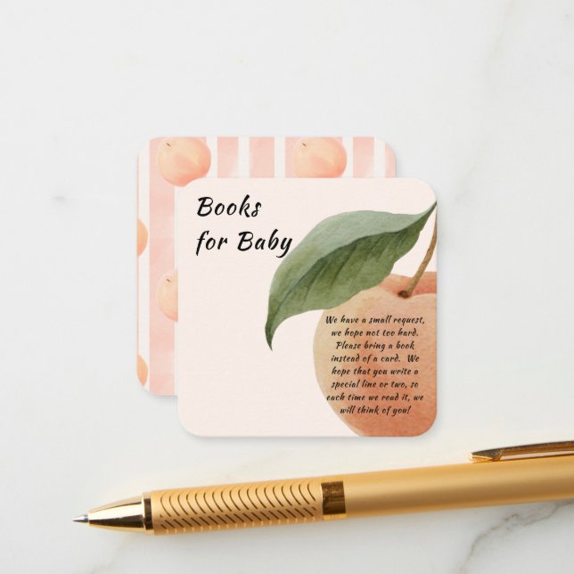 Little Peach Books for Baby Enclosure Card (Front/Back In Situ)