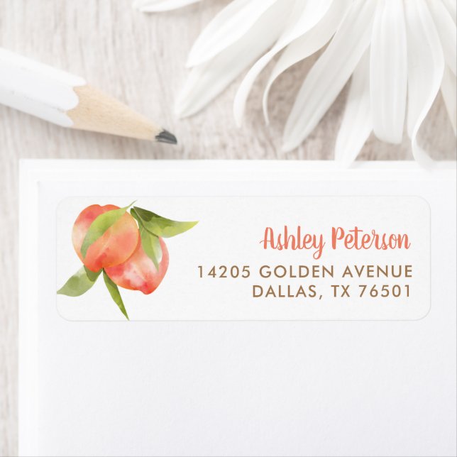 Little Peach Georgia Peaches Return Address Label (Insitu)