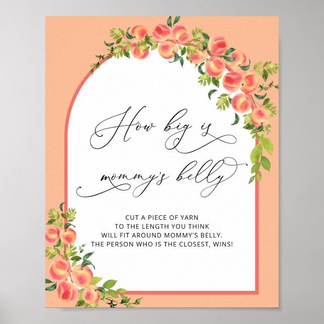 Little Peach How Big is Mommy's Belly Poster (Front)