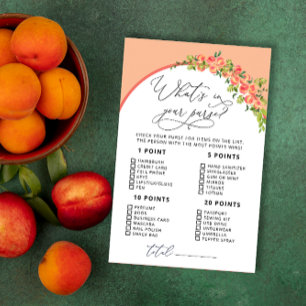 Little Peach What's in Your Purse Baby Shower Game