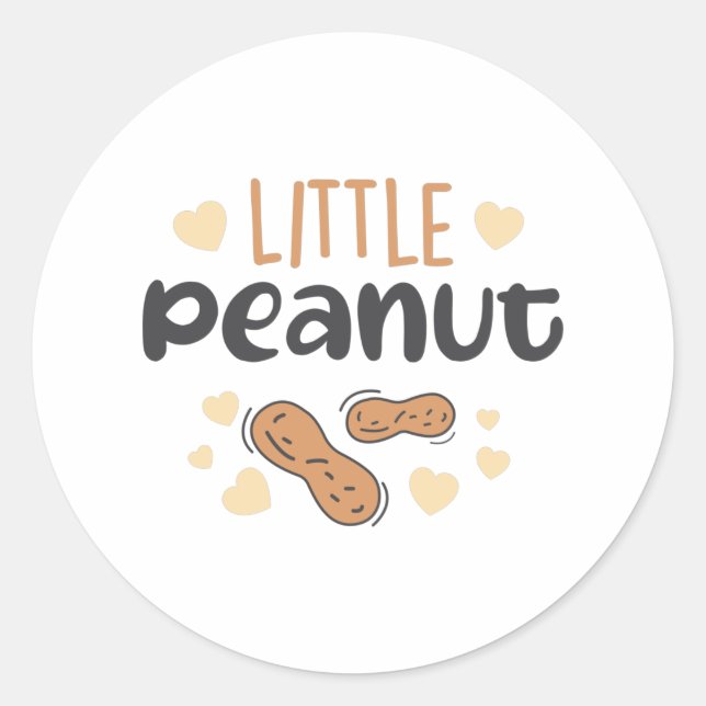 Little Peanut Baby Classic Round Sticker (Front)