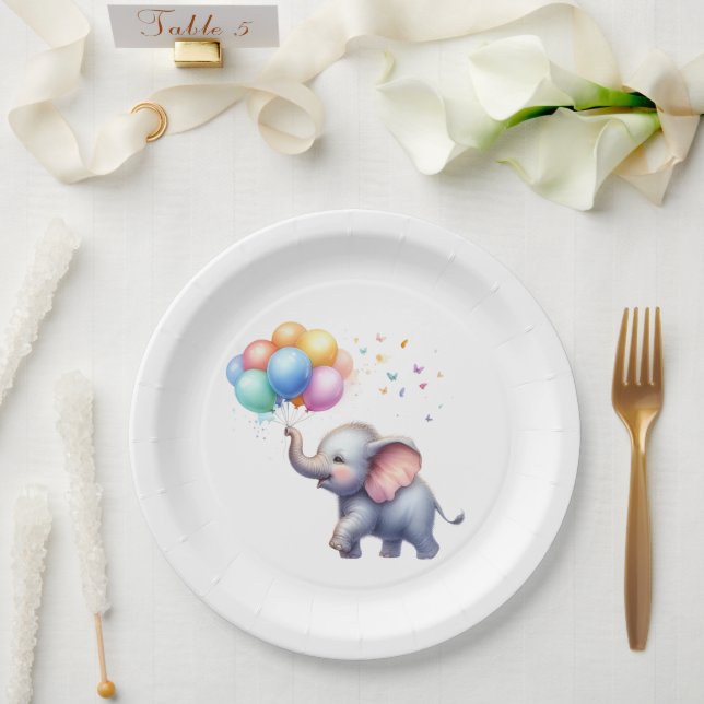 Little peanut baby elephant baby shower paper plate (Wedding)