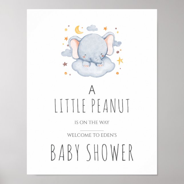 Little Peanut Baby Shower Sign – Boy (Front)