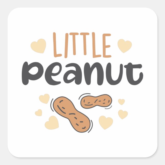 Little Peanut Baby Square Sticker (Front)