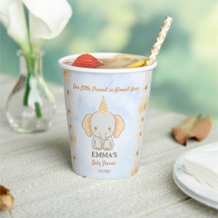Little Peanut Dreams – Elephant Baby Shower Paper Cups