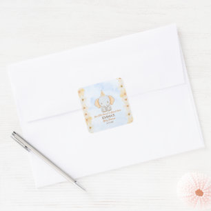 Little Peanut Dreams – Elephant Baby Shower Square Sticker