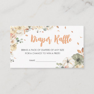 Little Peanut Elephant Baby Shower Diaper Raffle Enclosure Card