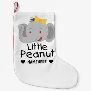 Little Peanut Elephant Small Christmas Stocking