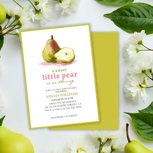 Little Pear is on the way fruit theme baby shower Invitation