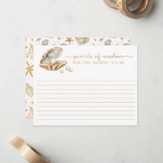 Little Pearl Baby Shower Pearls of Wisdom Card