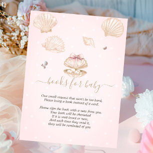 Little Pearl Seashells Dots Baby Shower Enclosure Card